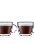 Bodum Deux tasses double paroi pour café au lait avec anse Bistro 15 oz