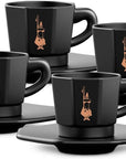 Bialetti set 4 tasses Tazzine noir