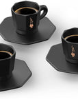 Bialetti set 4 tasses Tazzine noir