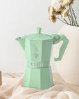 Exclusive pastel green moka 6 cups