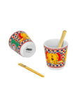 Moka Express 2-cup set, porcelain cups and Bialetti Dolce & Gabbana stirrers