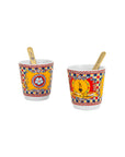 Moka Express 2-cup set, porcelain cups and Bialetti Dolce & Gabbana stirrers