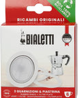 Bialetti 3 joints and 1 plate Moka Express, Moka Induction, Orzo Express and Brikka 6 cups