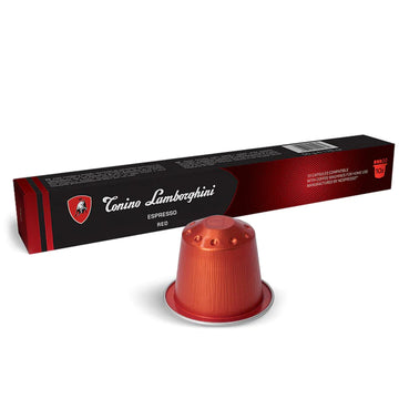 Lamborghini - Boîte de capsules compatibles Nespresso RED