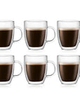 Bodum 6 tasses double paroi avec anse Bistro 10 oz