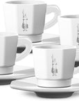 Bialetti set 4 tasses Tazzine blanc