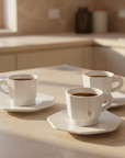 Bialetti set 4 Tazzine cups white