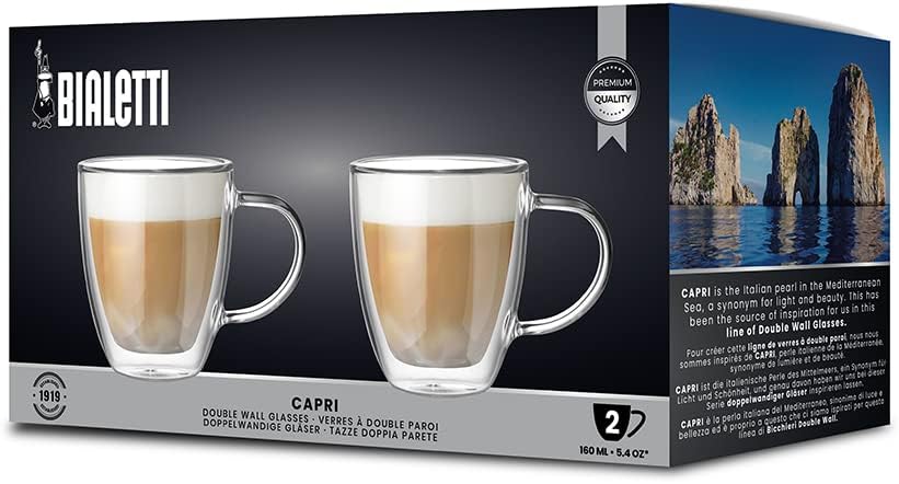 Bialetti 2 double wall cups Capri 160mL