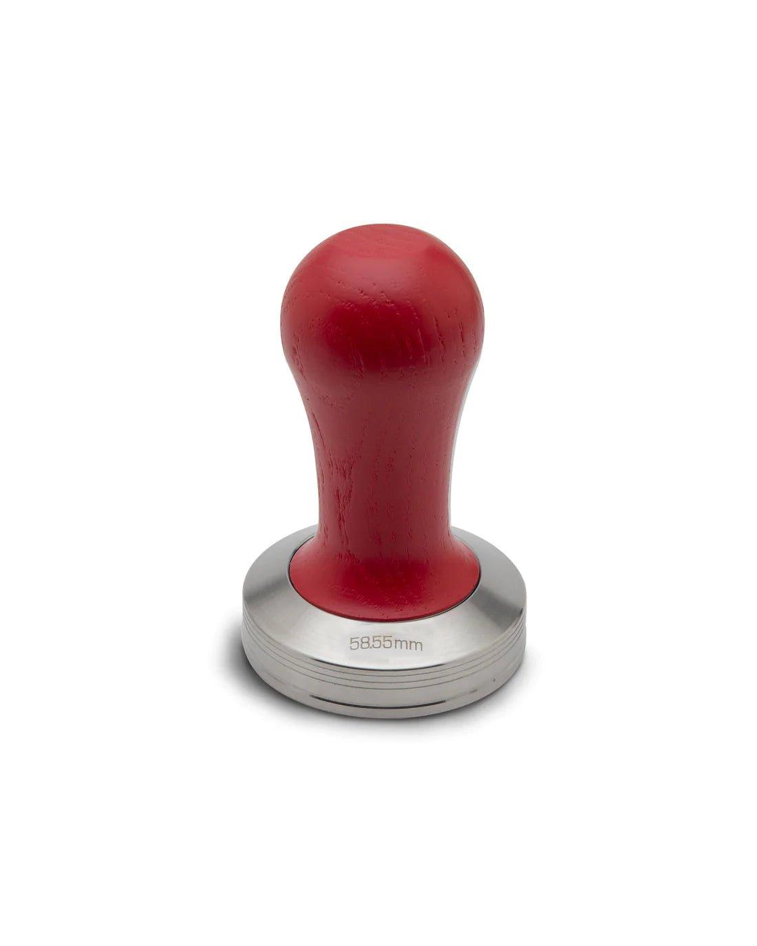 Lelit Stainless steel tamper with red wooden handle